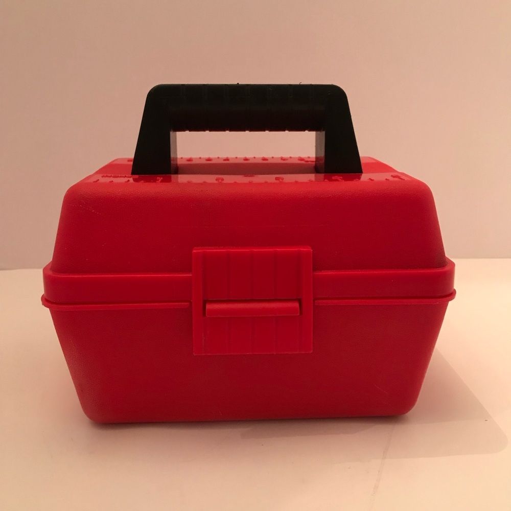 Fisher Price Vintage Tacklebox Child Youth Red.